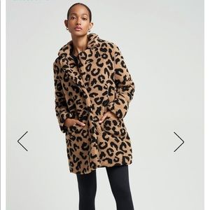 Apparis Rya leopard Teddy coat